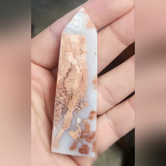 Cotton Candy Pink Agate Crystal Tower - Picture 7 of 8